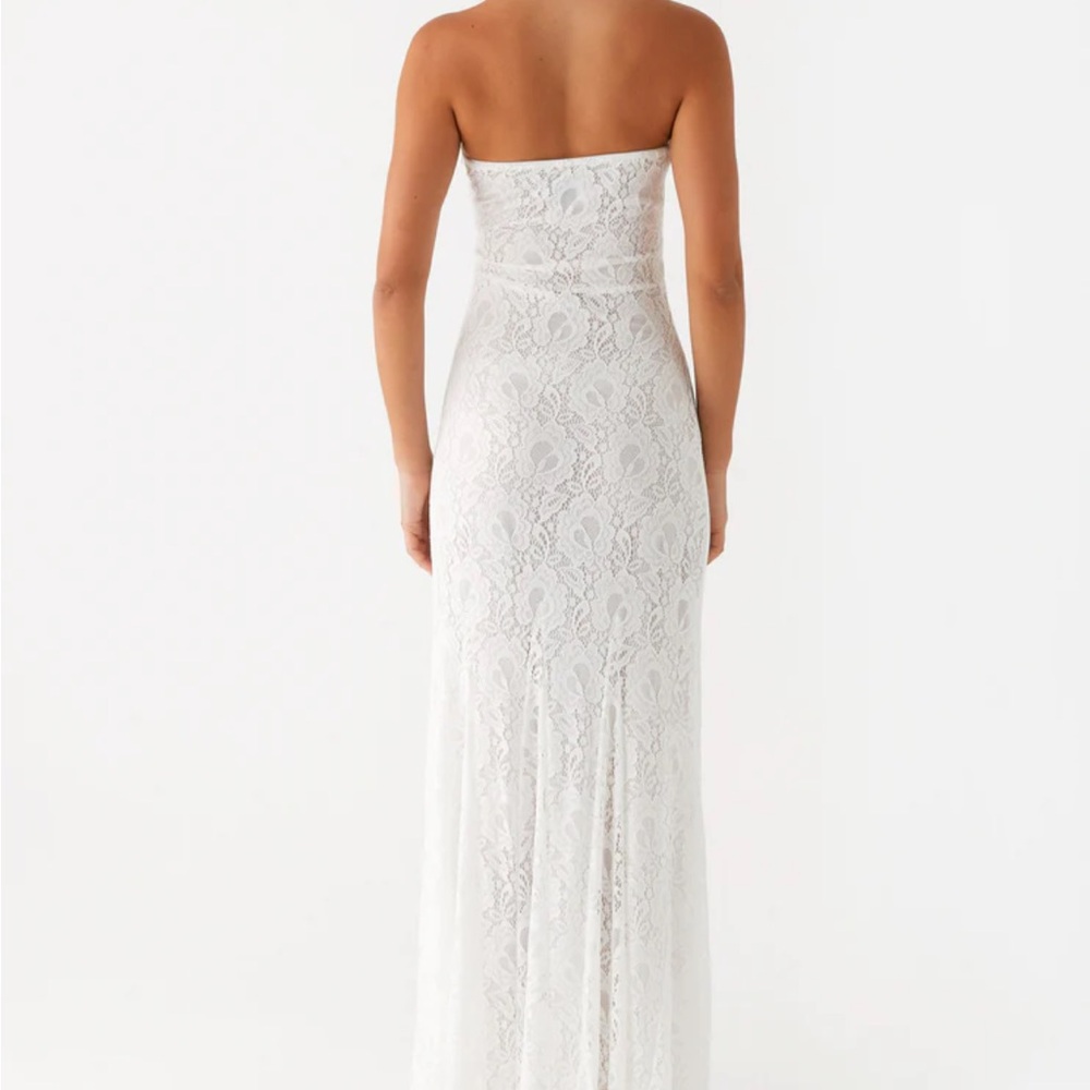 Peppermayo White Strapless Lace Dress - Picture 2 of 2